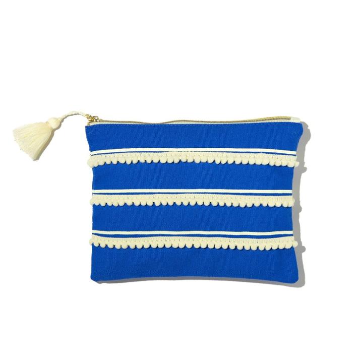 Travel Pouch 7x9 Pom Pom - Be Rooted