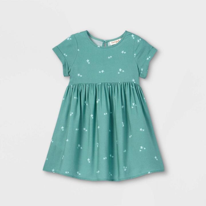 Toddler Girls' Short Sleeve Dress - Cat & Jack Green