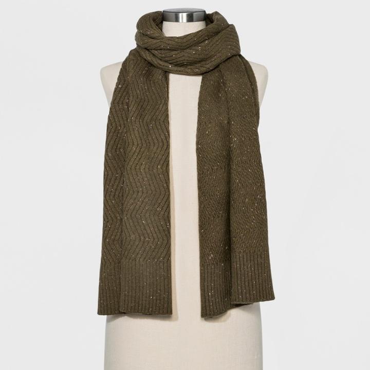 Women's Wool Knit Scarf - Universal Thread Green, Vine Thorn