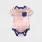 Baby Boys' Pocket Short Sleeve Bodysuit - Cat & Jack Bright Orange Newborn