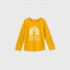 Toddler Girls' Long Sleeve Dream T-shirt - Cat & Jack Gold