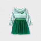 Toddler Girls' Shamrock Tulle Long Sleeve Dress - Cat & Jack Green