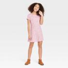 Girls' Henley Skater Knit Dress - Art Class Light Pink Floral