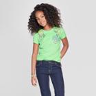 Girls' Short Sleeve Chameleon Printed Graphic Printed T-shirt - Cat & Jack Green