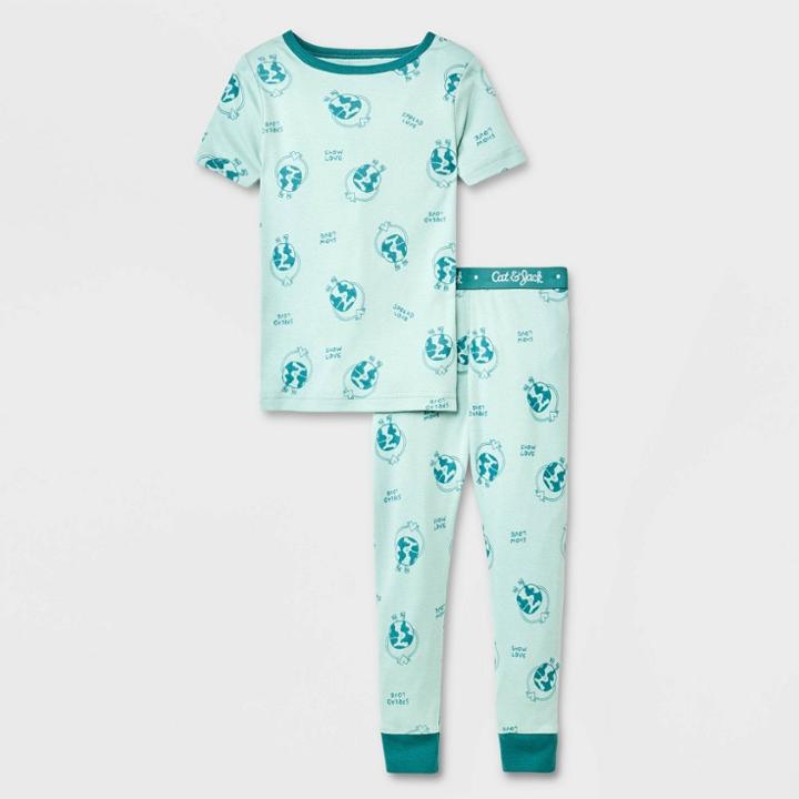 Toddler Girls' 2pc Earth Pajama Set - Cat & Jack