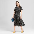 Women's Printed Summer Midi Dress - Mossimo Black