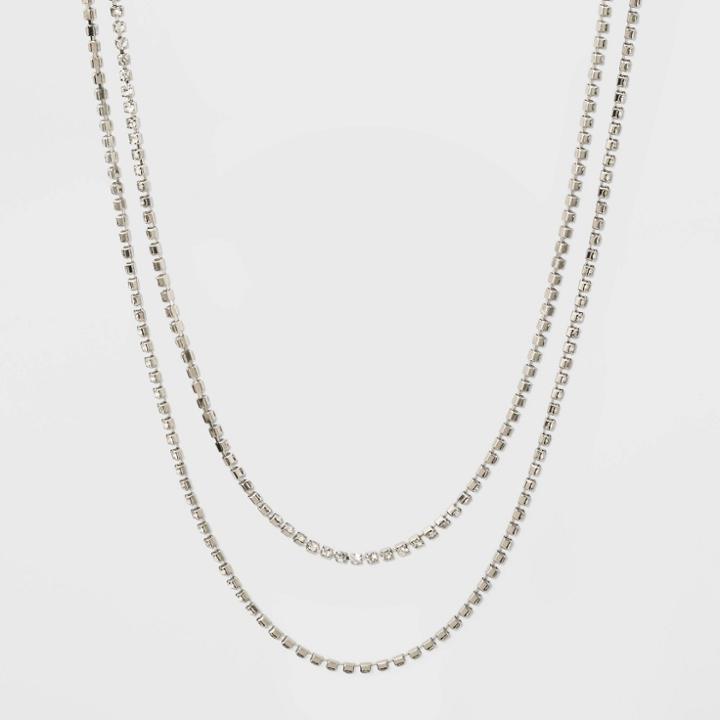 Endless Glass Necklace - A New Day Crystal Rhodium,