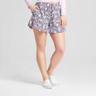 Women's Floral Ruffle Shorts - Mossimo Supply Co. Blue