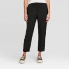 Women's High-rise Ankle Length Taper Pants - A New Day Black