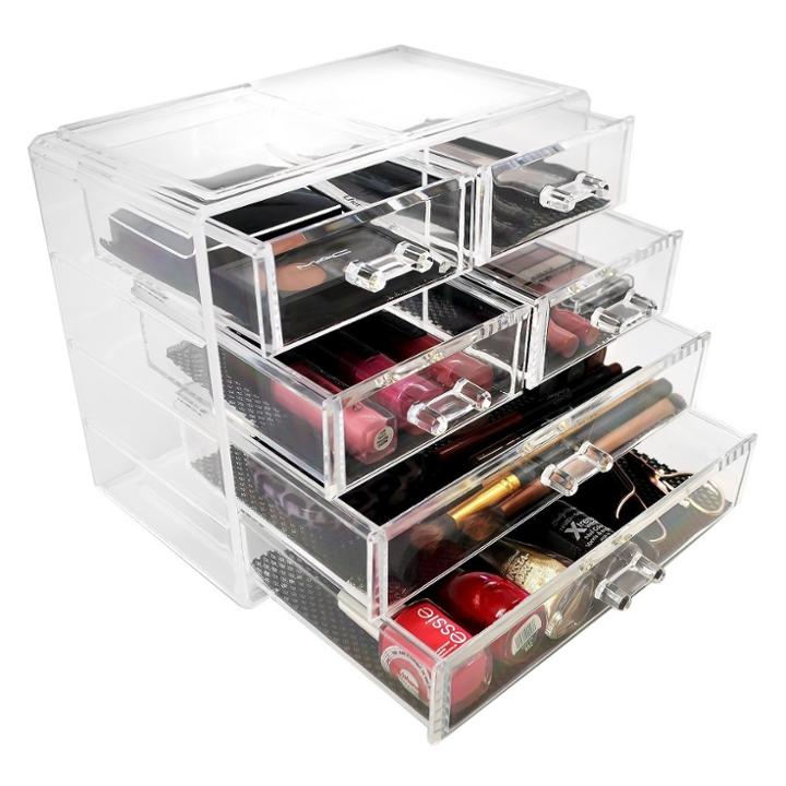 Sorbus Stackable Makeup Storage Display - 2 Large And 4