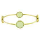 Target 13mm Green Chalcedony Bangle In 22k Gold Plated Brass - Green