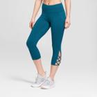 Women's Freedom High-waisted Lattice Capri Leggings 20 - C9 Champion Mermaid Green