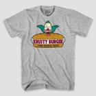 Men's The Simpsons Krusty Burger Short Sleeve Graphic T-shirt - Gray S, Men's,
