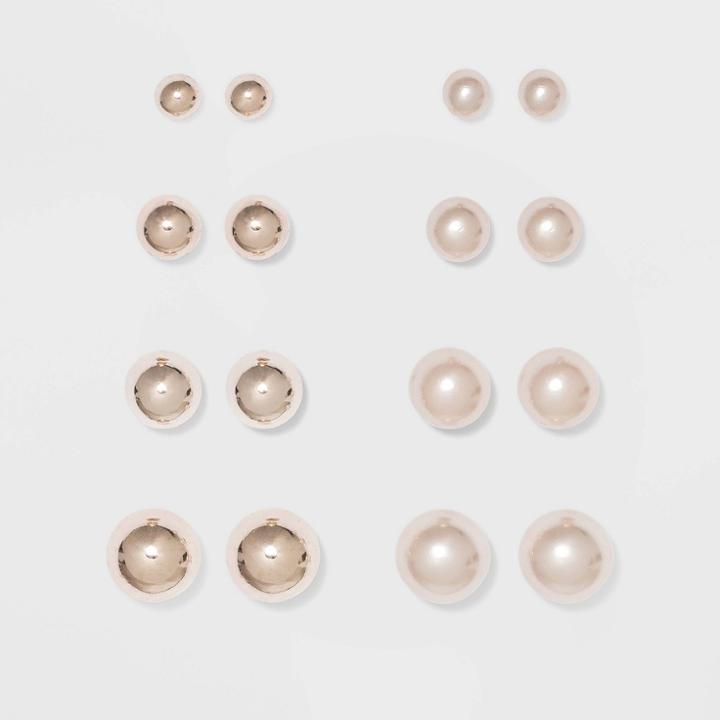 Stud Earrings - A New Day Rose Gold/pearl