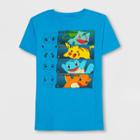 Boys' Pokemon Grid Short Sleeve T-shirt - Turquoise Heather