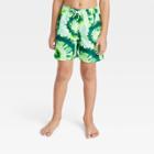 Boys' Swirl Tie-dye Swim Trunks - Cat & Jack Green