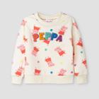 Toddler Girls' Peppa Pig Chenille Sweatshirt - Cream