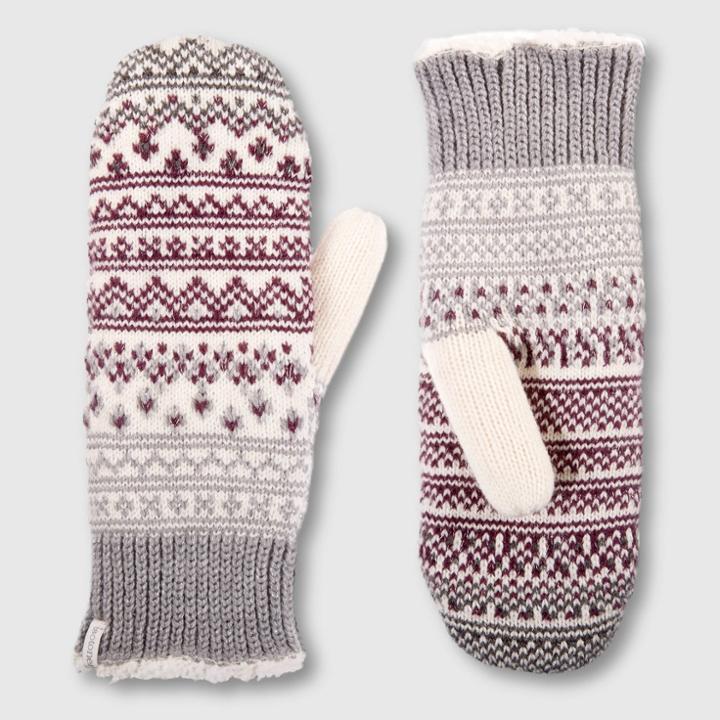 Isotoner Adult Fair Isle Mittens - Cream, Ivory