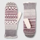 Isotoner Adult Fair Isle Mittens - Cream, Ivory