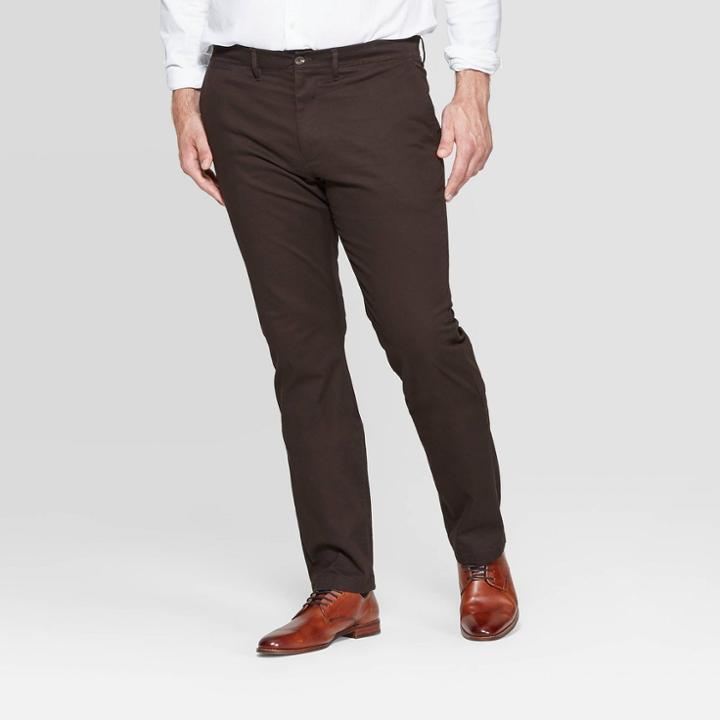 Men's Tall 36 Slim Fit Chino Pants - Goodfellow & Co Natures Brown