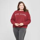 Women's Plus Size Wine O'clock Pullover Sweatshirt - Fifth Sun Burgundy