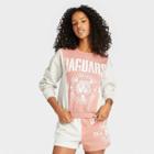 Zoe+liv Women's Jaguar Color Block Graphic Sweatshirt - Gray/brown