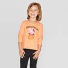 Toddler Girls' Peppa Pig Halloween Long Sleeve T-shirt - Orange