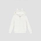 Girls' Striped Sherpa Zip-up Hoodie - Cat & Jack Cream