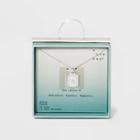 Silver Plated Initial Tag Pendant Necklace - A New Day