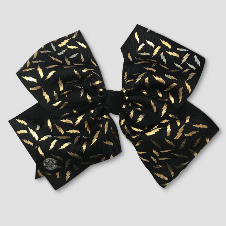 Girls' Jojo Siwa Golden Bolts Bow Hairclip - Black