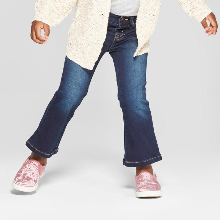 Toddler Girls' Jeans - Cat & Jack Dark Blue 12m, Girl's,