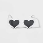 Girls' Fluted Heart Sunglasses - Cat & Jack White