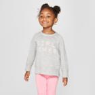 Grayson Mini Toddler Girls' Slit Long Sleeve Sweatshirt - Gray
