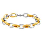 Target Women's Elya Textured Cable Chain Bracelet - Two Tone - Size