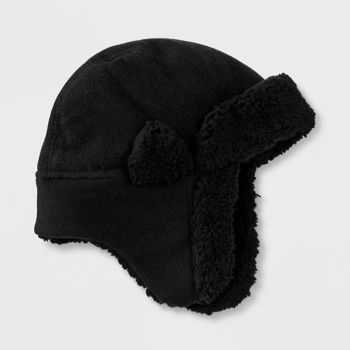 Boys' Fleece Trapper Hat - Cat & Jack Black