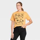 Women's Jurassic Park Grid Short Sleeve Graphic T-shirt - Mustard