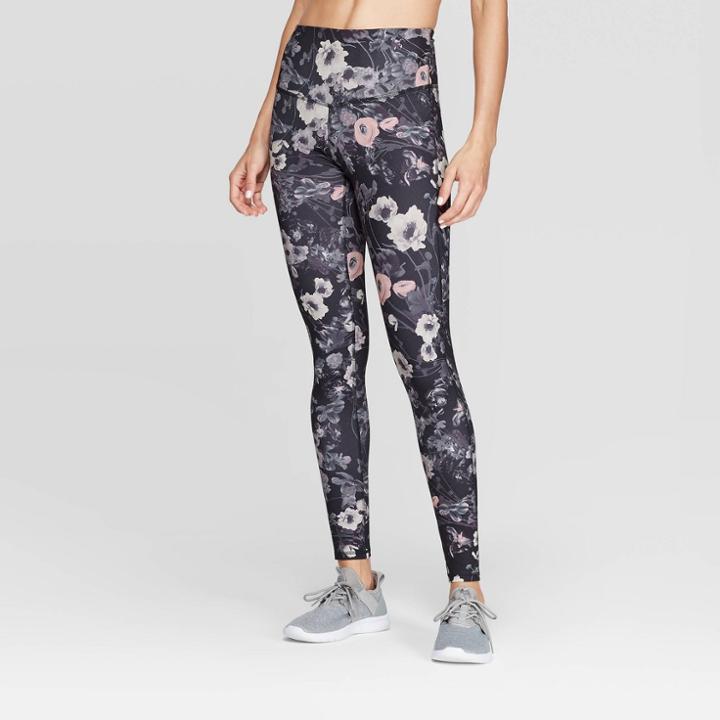 Women's Everyday Floral Print High-waisted Leggings 28.5 - C9 Champion Gray L, Women's,