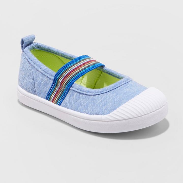 Toddler Girls' Bea Canvas Mary Jane Sneakers - Cat & Jack Blue