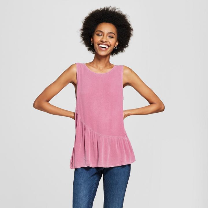 Women's Asymmetrical Garment Dye Tank - Grayson Threads (juniors') Dark Red