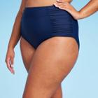 Women's High Waist Bikini Bottom - Kona Sol Navy Blue X