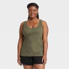 Women's Plus Size Tank Top - Universal Thread Dark Green