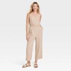 Women's Sleeveless Jumpsuit - Universal Thread Tan