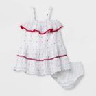 Baby Girls' Lurex Clipspot Dress - Cat & Jack White