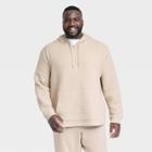 Men's Big Quilted Fleece Sweatshirt - All In Motion Khaki