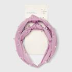 Pearl Top Knot Headband Set 2pc - A New Day Pink