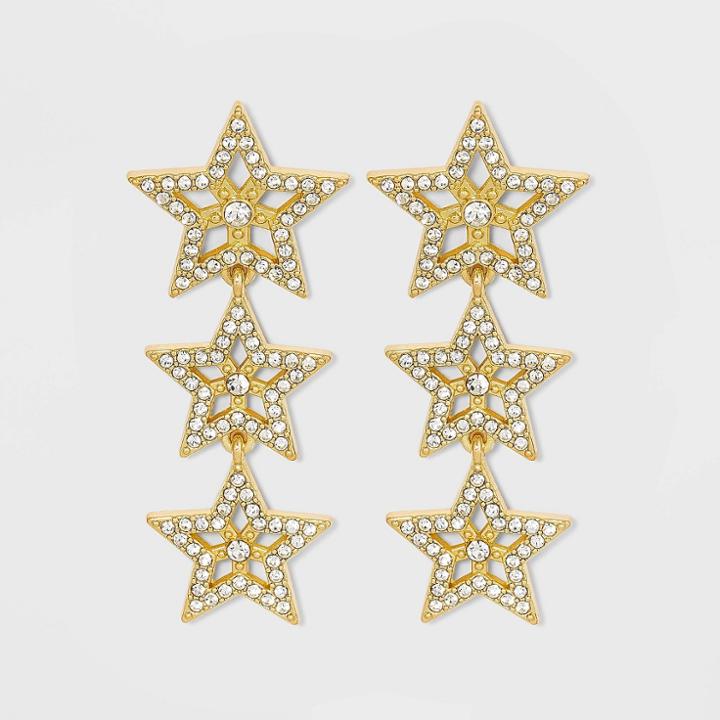 Sugarfix By Baublebar Stacked Star Drop Earrings -