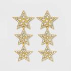 Sugarfix By Baublebar Stacked Star Drop Earrings -