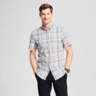 Men's Plaid Slim Fit Short Sleeve Button-down Shirt - Goodfellow & Co