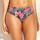 Women's Resort Full Bikini Bottom - Shade & Shore Lavender Tropical S, Size: