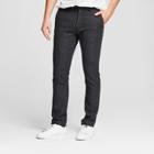 Men's Slim Fit Trousers - Goodfellow & Co Black Herringbone